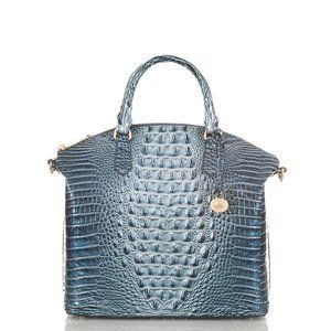 NWT BRAHMIN LG DUXBURY AQUARIUS HANDBAG LEATHER